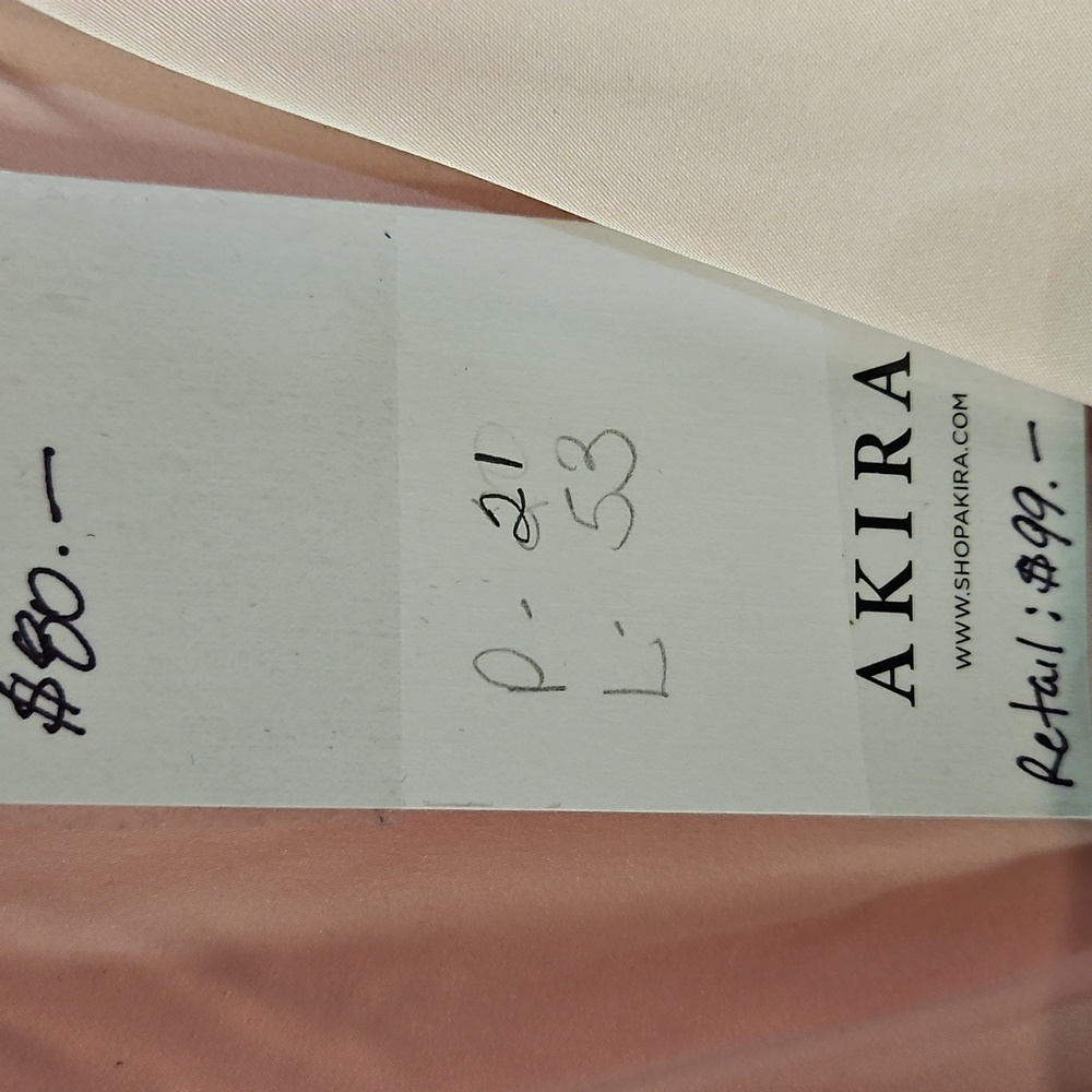 Akira Satin Trench Pink Coat With Back Split - Picture 5 of 5